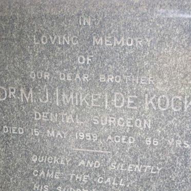 KOCK M.J., de -1959