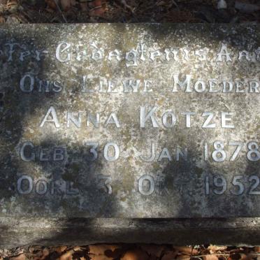 KOTZE Anna 1878-1952
