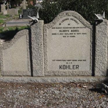 KOHLER Gladys Agnes 1923-1944