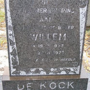 KOCK Willem de, 1927-1972