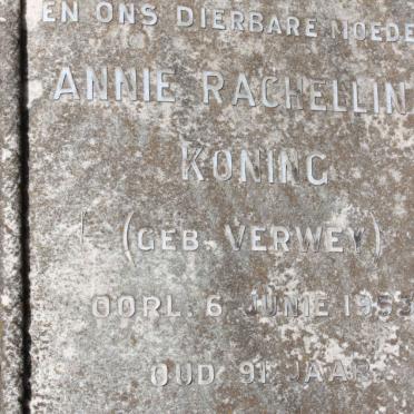 KONING Annie Rachellina nee VERWEY -1953