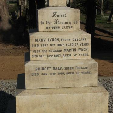 LYNCH Martin -1867 &amp; Mary DEEGAN -1867 :: DALY Bridget nee DEEGAN -1910