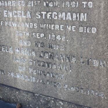 LYON Engela Maria Johanna nee STEGMANN 1874-1954