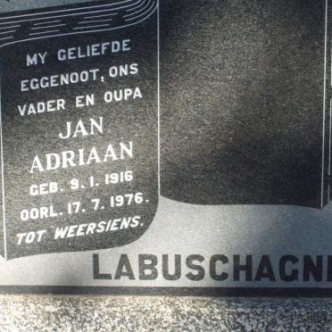 LABUSCHAGNE Jan Adriaan 1916-1976