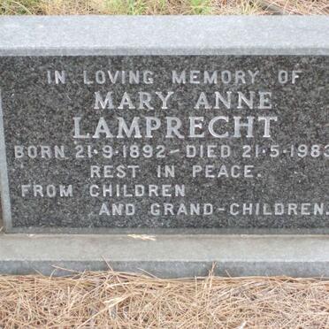 LAMPRECHT Mary Anne 1892-1983