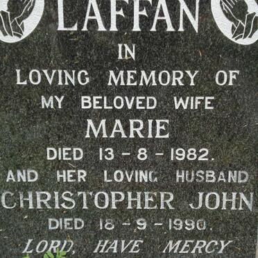 LAFFAN Christopher John -1990 &amp; Marie -1982