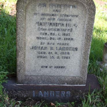LANDERS Johan R. 18?2-1961 &amp; Katharina M.J. ACKERMANN 1887-194?