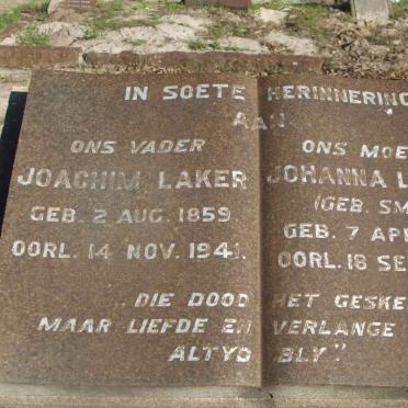 LAKER Joachim 1859-1941 &amp; Johanna SMIT 1869-1944