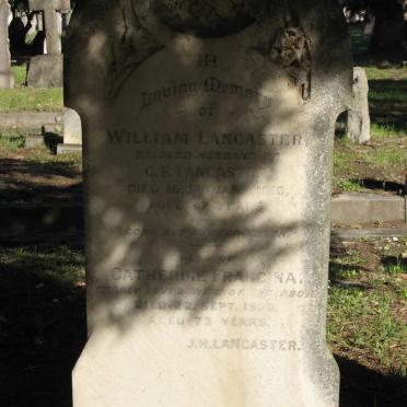 LANCASTER William -1916 &amp; Catherine Francina -1922