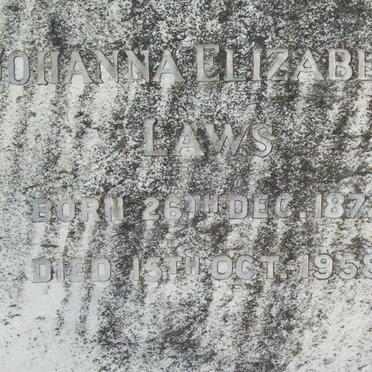 LAWS Johanna Elizabeth 1872-1958