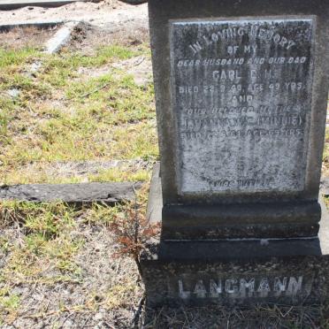 LANGMANN Carl E.H. -??40 &amp; Johanna W.C. -??64 