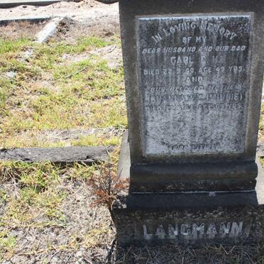LANGMANN Carl E.H. -??40 &amp; Johanna W.C. -??64 