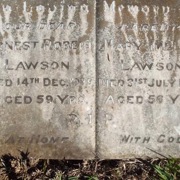 LAWSON Ernest Robert -1939 &amp; Mary Imelda -1955