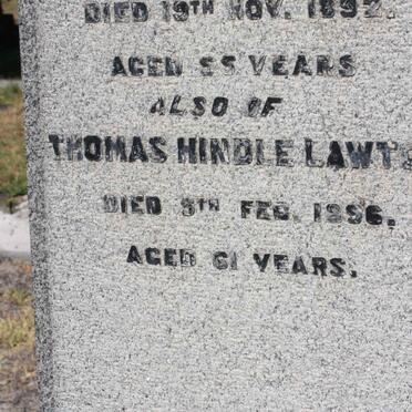 LAWTON Thomas Hindle -1896