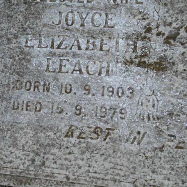 LEACH Joyce Elizabeth 1903-1979