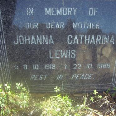 LEWIS Johanna Catharina 1918-1988