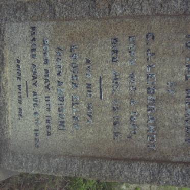 LEIBBRANDT C.J. 1857-1919 &amp; Louisa Ellen ADDISON 1864-1920
