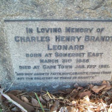 LEONARD Charles Henry Brandt 1856-1921
