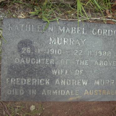 MURRAY Kathleen Mabel Gordon -1910-1982