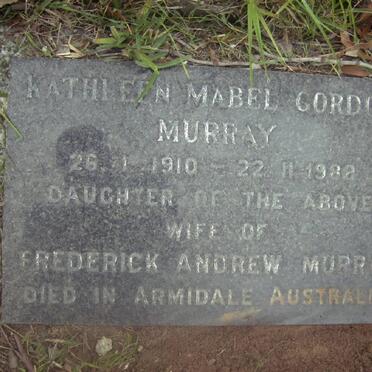 MURRAY Kathleen Mabel Gordon -1910-1982