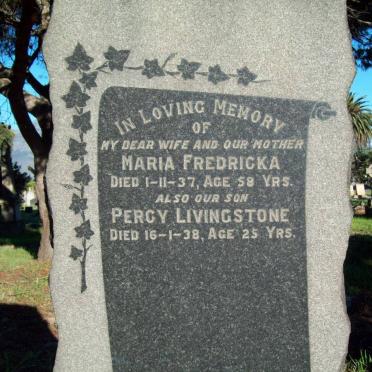 LIVINGSTONE Maria Fredricka -1937 :: LIVINGSTONE Percy -1938