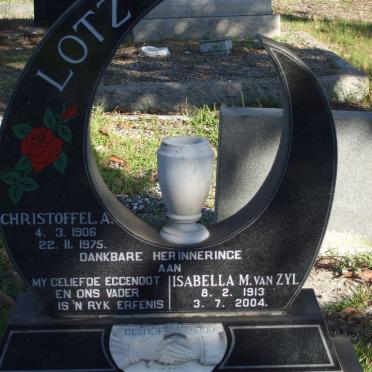 LOTZ Christoffel A. 1906-1975 &amp; Isabella M. 1913-2004