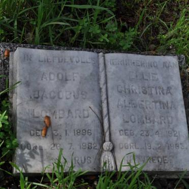 LOMBARD Adolf Jacobus 1896-1982 :: LOMBARD Ellie Christina Albertina 1921-1983