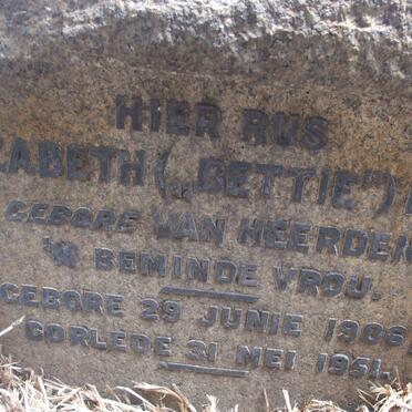 LORD Elizabeth nee Van HEERDEN  1906-1951