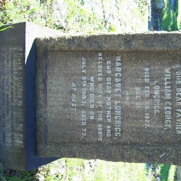 LONGRIGG William George -1927 &amp; Margaret -1943