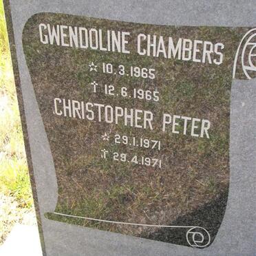 CHAMBERS Gwendoline 1965-1965 :: ? Christopher Peter 1971-1971