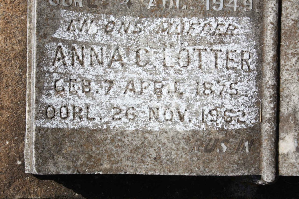 LÖTTER Anna C. 1875-1962