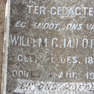 LÖTTER Willem G.M. 1865-1949