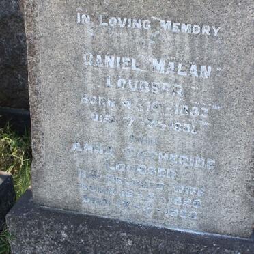 LOUBSER Daniel Malan 1883-1951 &amp; Anna Catherine 1890-1962