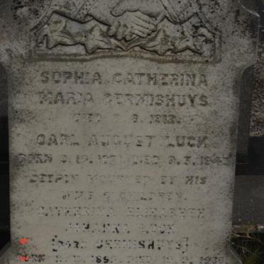 LUCK Carl August 1871-1943 :: GERMISHUYS Sophia Catharina Maria -1912