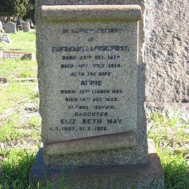 LUCKHURST Frederick 1872-1914 &amp; Annie 1864-1926 :: LUCKHURST Elizabeth May 1907-1976