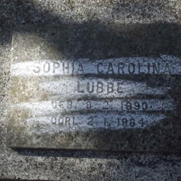 LUBBE Sophia Carolina 1890-1964