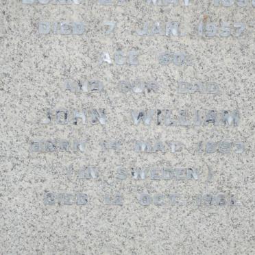 LUNDBERG John William 1895-1961 &amp; Christina Katrina PETZER 1896-1957