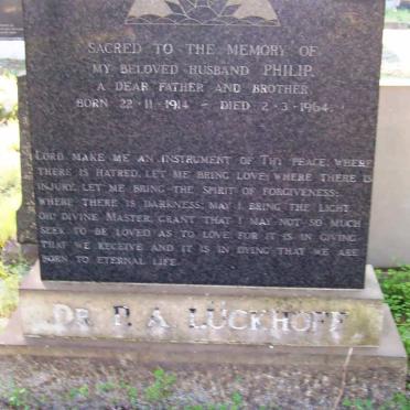 LÜCKHOFF Philip A. 1914-1964