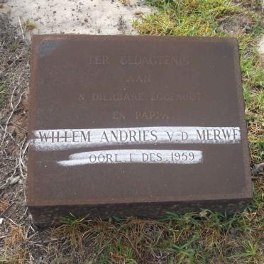 MERWE Willem Andries, v.d. -1959