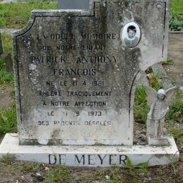 MEYER Patrick Anthony Francois, de 1961-1973