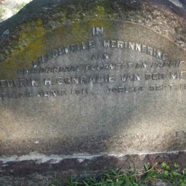 MERWE Frederik H. Conradie, van der 1911-1944