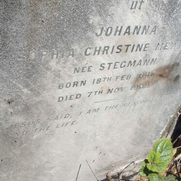 MEWETT Johanna Sophia Christine nee STEGMANN 1846-1909