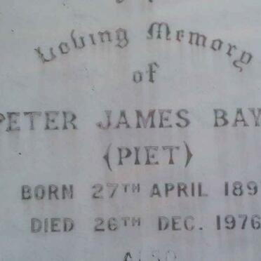 BAYLY Peter James 1893-1976