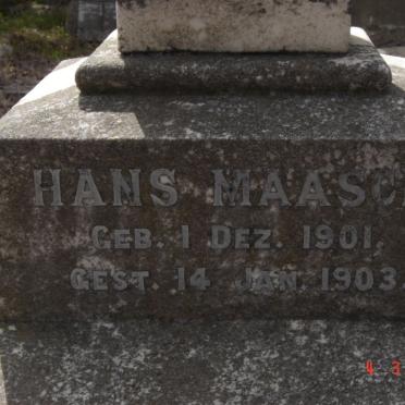 MAASCH Hans 1901-1903