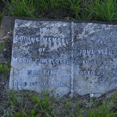 MARTIN John -1944 &amp; Maria Charlotte 1865-1936