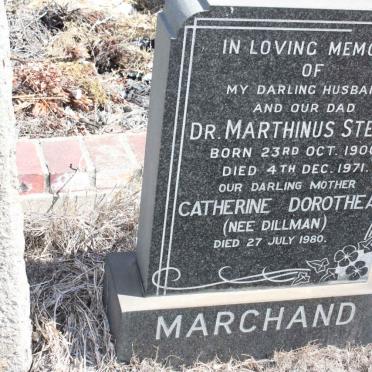 MARCHAND Marthinus Steyn 1900-1971 Catherine Dorothea DILLMAN -1980