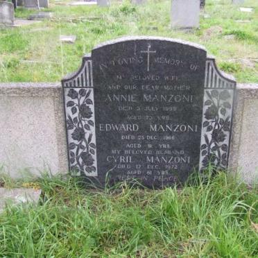 MANZONI Edward -1966 &amp; Annie -1959 :: MANZONI Cyril -1972