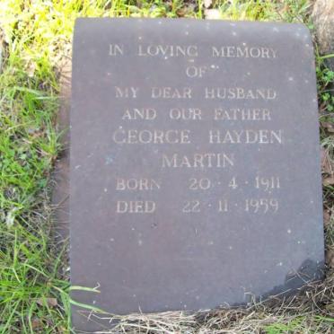 MARTIN George Hayden 1911-1959
