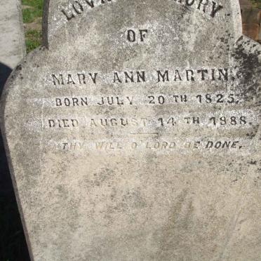 MARTIN Mary Ann 1825-1888