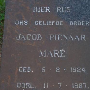 MARÉ Jacob Pienaar 1924-1967